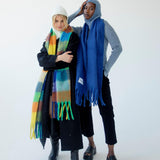 The Reykjavik Check Scarf - Nordic Skies