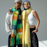 The Reykjavik Check Scarf - Nordic Skies