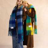 The Reykjavik Check Scarf - Nordic Skies