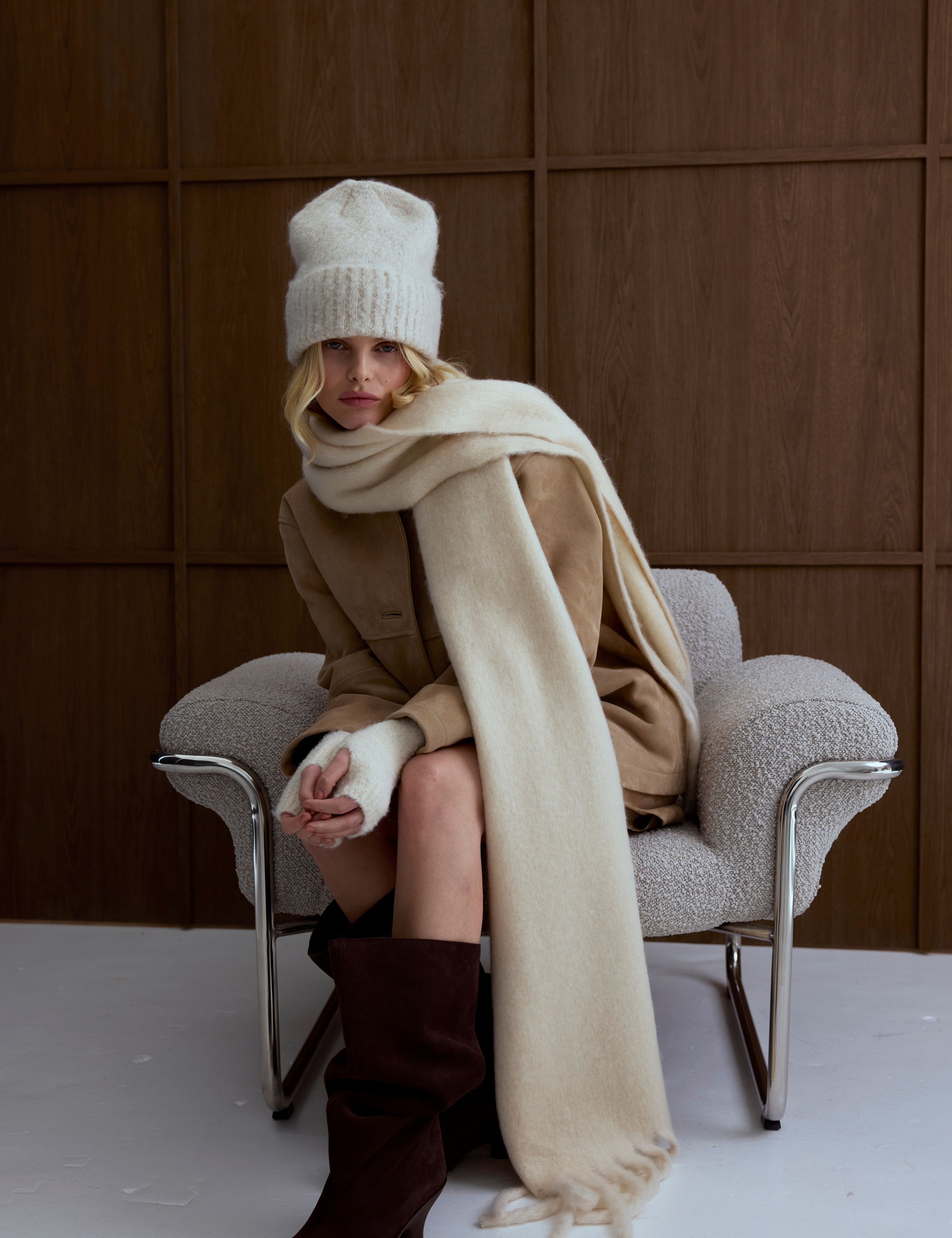 The Reykjavik Scarf - Pebble Beige