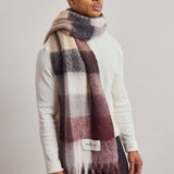 The Reykjavik Check Scarf - Dark Berry