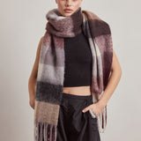 The Reykjavik Check Scarf - Dark Berry