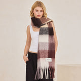 The Reykjavik Check Scarf - Dark Berry