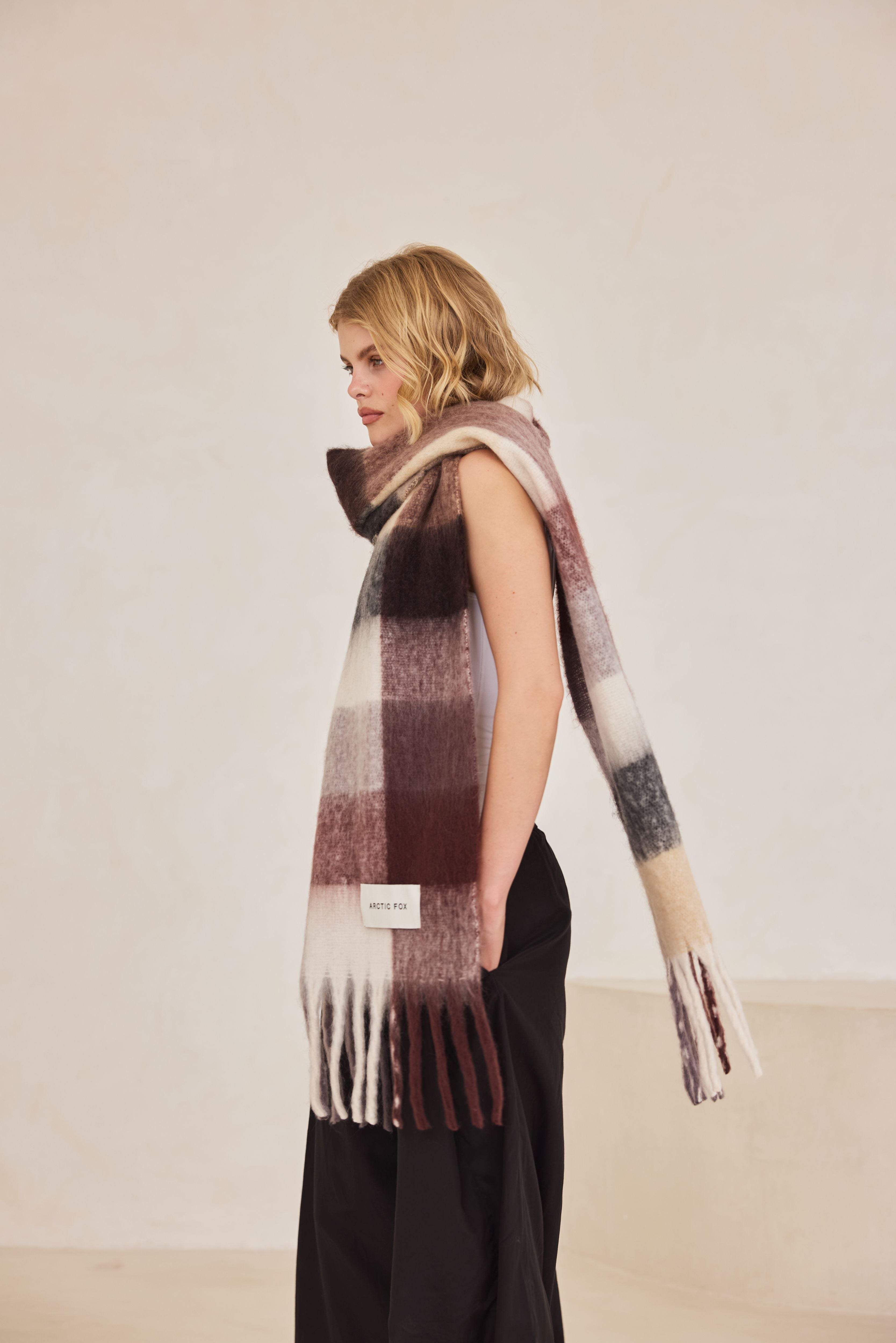 The 100% Recycled Reykjavik Scarf - Arctic Fox & Co. - Dark Berry