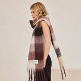The Reykjavik Check Scarf - Dark Berry