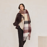 The Reykjavik Check Scarf - Dark Berry