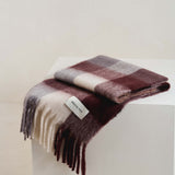 The Reykjavik Check Scarf - Dark Berry