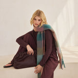 The Reykjavik Check Scarf - Dusky Lilac