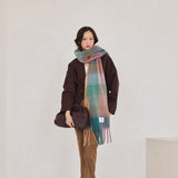 The Reykjavik Check Scarf - Dusky Lilac