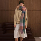 The Reykjavik Check Scarf - Dusky Lilac