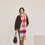 The Reykjavik Check Scarf - Volcanic Sky
