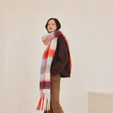 The Reykjavik Check Scarf - Volcanic Sky