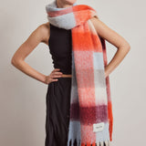 The Reykjavik Check Scarf - Volcanic Sky