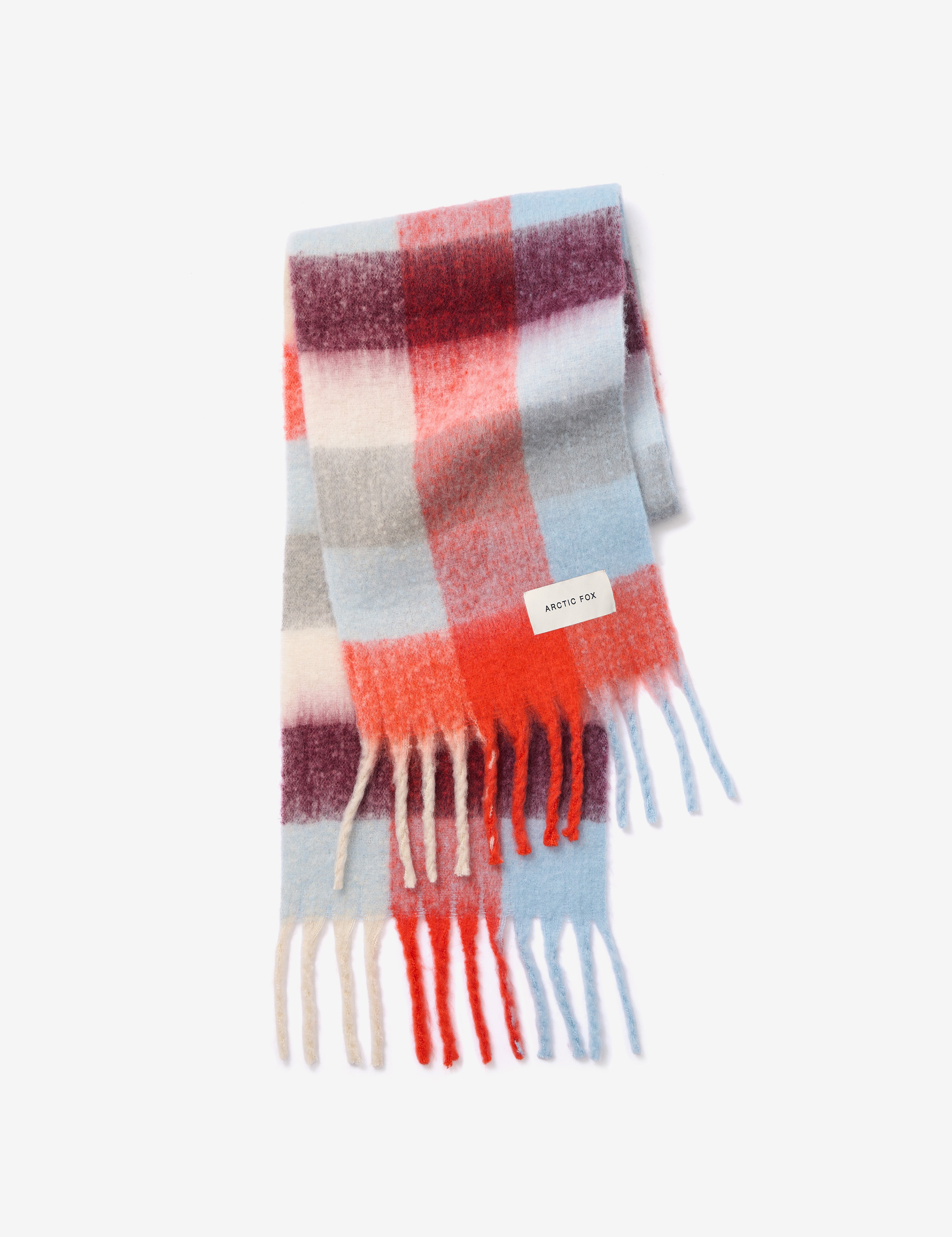 The Reykjavik Check Scarf - Volcanic Sky