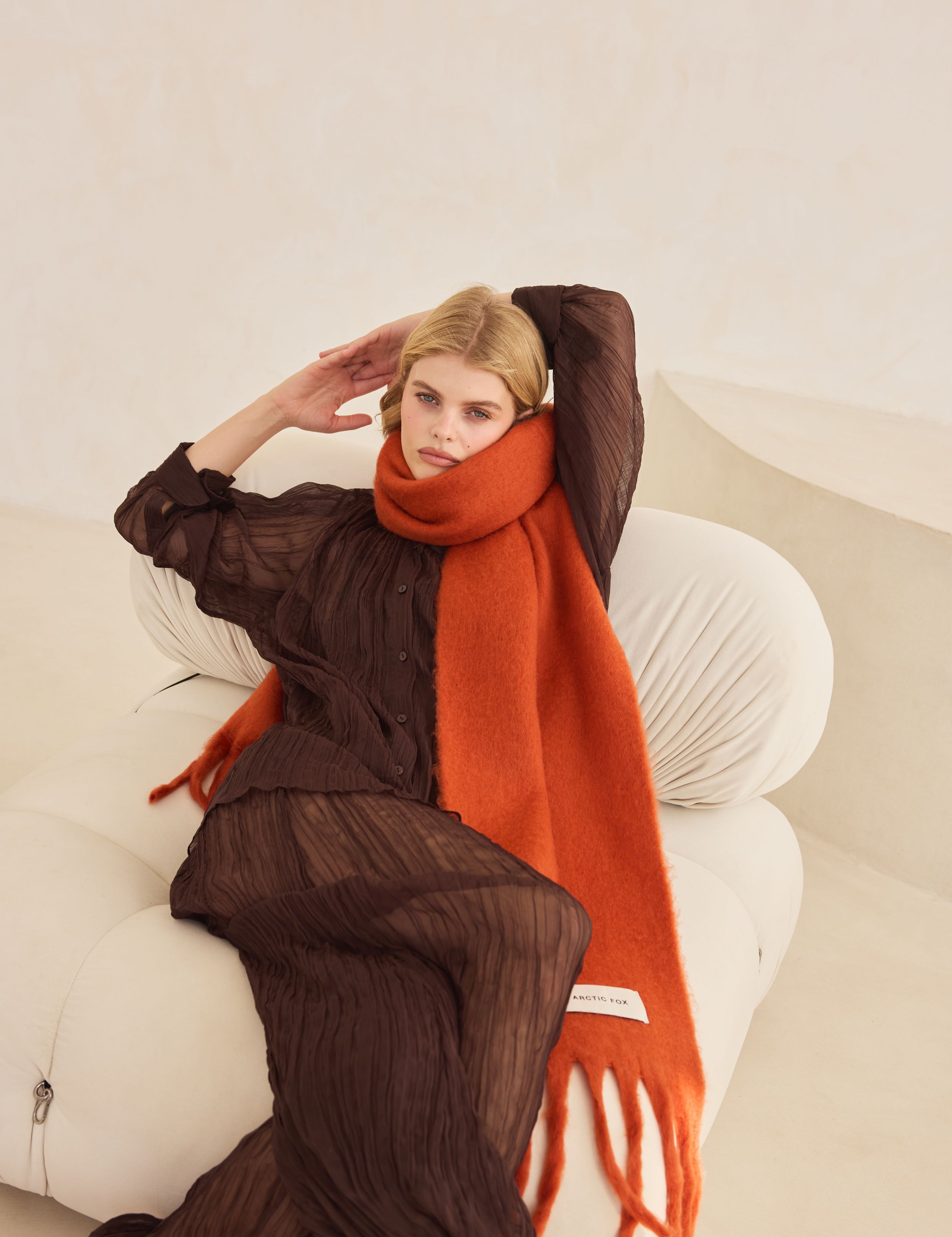 The Reykjavik Scarf - Red Earth