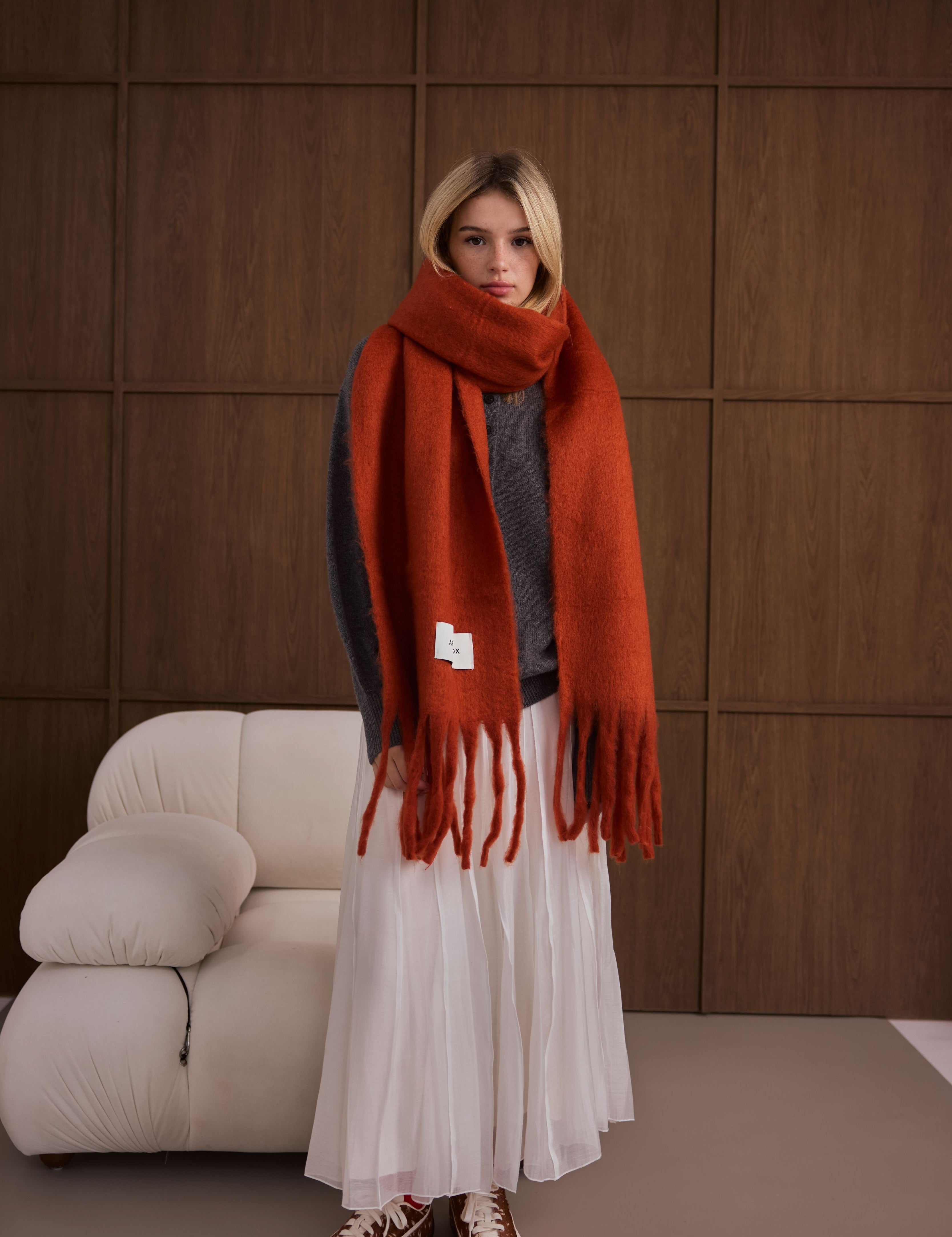 The Reykjavik Scarf - Red Earth