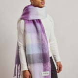 The Reykjavik Check Scarf - Wild Lilac