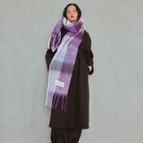 The Reykjavik Check Scarf - Wild Lilac