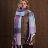 The Reykjavik Check Scarf - Wild Lilac