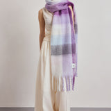 The Reykjavik Check Scarf - Wild Lilac
