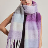 The Reykjavik Check Scarf - Wild Lilac