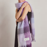 The Reykjavik Check Scarf - Wild Lilac