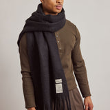 The Reykjavik Scarf with Wool - Black