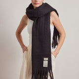 The Reykjavik Scarf with Wool - Black