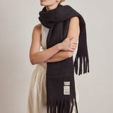 The Reykjavik Scarf with Wool - Black