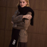 The Reykjavik Scarf with Wool - Black
