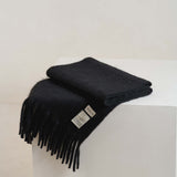 The Reykjavik Scarf with Wool - Black