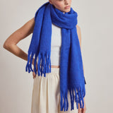 The Reykjavik Scarf with Wool - Electric Blue