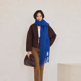 The Reykjavik Scarf with Wool - Electric Blue