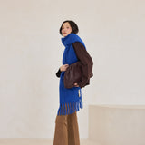 The Reykjavik Scarf with Wool - Electric Blue