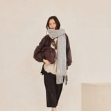 The Reykjavik Scarf with Wool - Grey