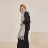 The Reykjavik Scarf with Wool - Grey