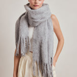 The Reykjavik Scarf with Wool - Grey