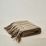 The Wool Stripe Throw - Burnt Umber Stripe
